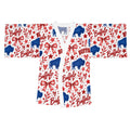 Buffalo Patriotic Kimono Robe — Red, White & Blue Buffalo Print