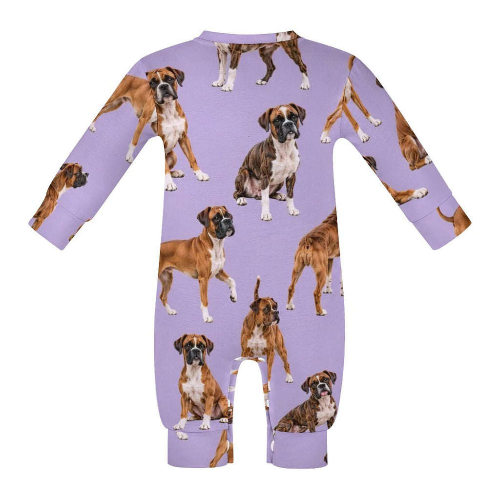 Dog Lover, Pet Owner, Cotton Long Sleeve Infant Bodysuit (All-Over Printing)