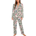 Mahjong tiles, Women's Cuban Collar Pajama Set