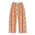 Vintage Mushroom Stripe Pajama Pants | Women's Lounge Trousers