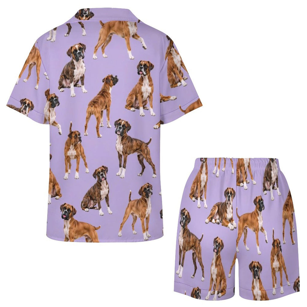 Women's Satin Cuban Collar Pajama Set(All-Over Printing)