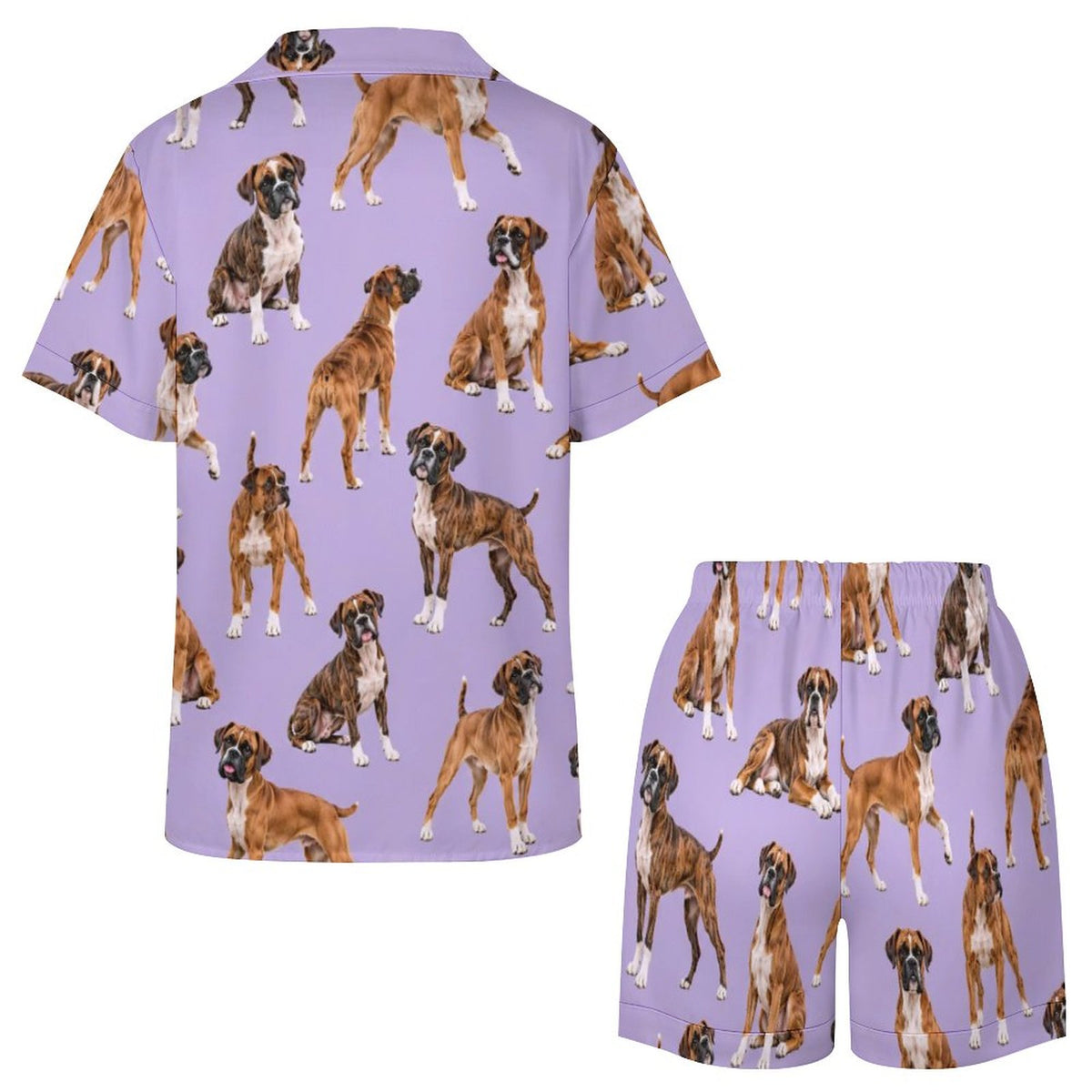 Women's Satin Cuban Collar Pajama Set(All-Over Printing)