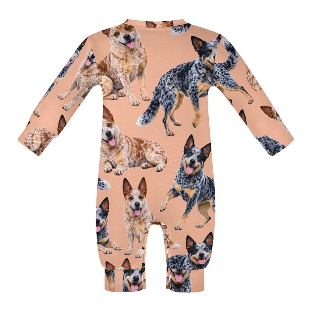Dog Lover, Pet Owner, Cotton Long Sleeve Infant Bodysuit (All-Over Printing)