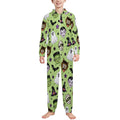 250gsm Flannel Footless Zip up Kid Jumpsuit Pajamas(All-Over Printing)