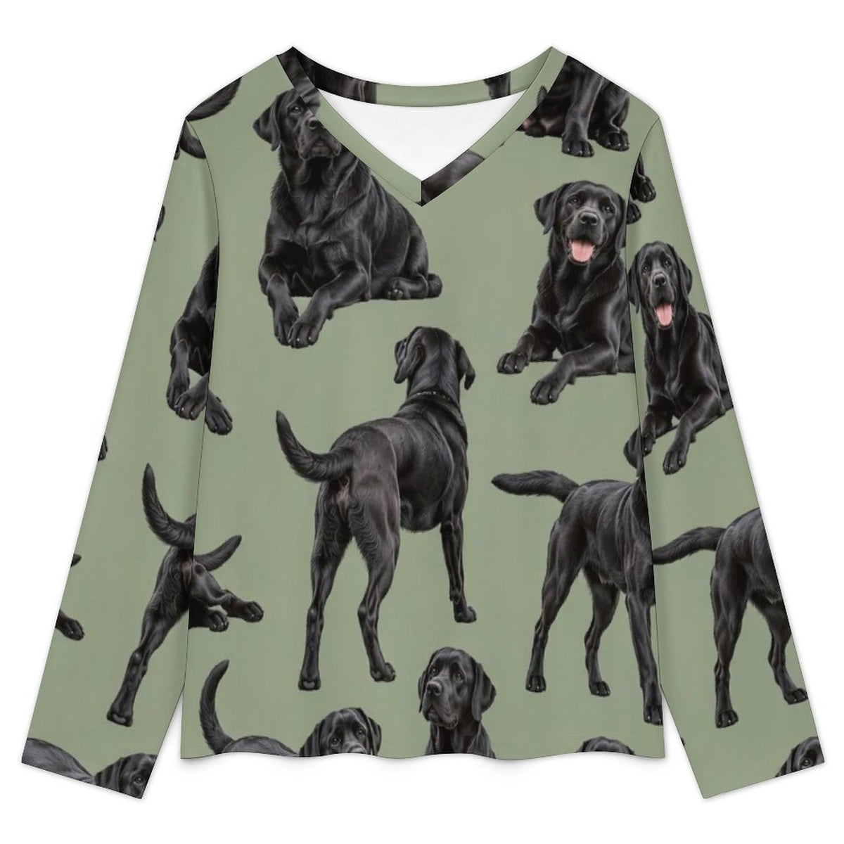 200gsm V-Neck Pajama Set(All-Over Printing)