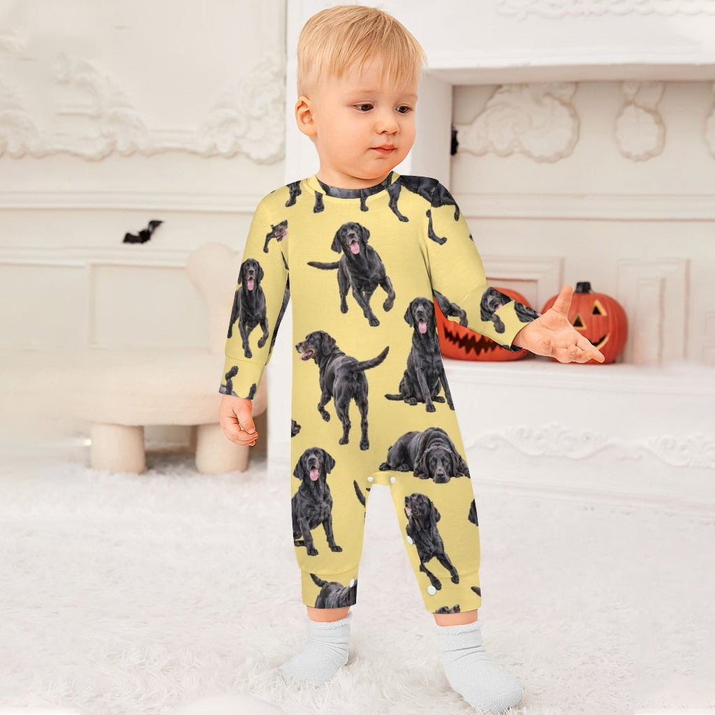 Dog Lover, Pet Owner, Cotton Long Sleeve Infant Bodysuit (All-Over Printing)
