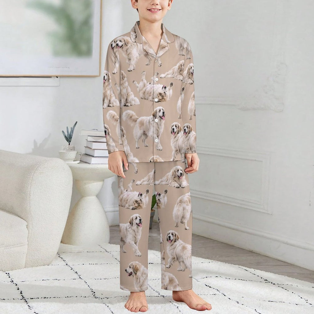 180gsm Long Sleeve Kid Pajama Set(All-Over Printing)