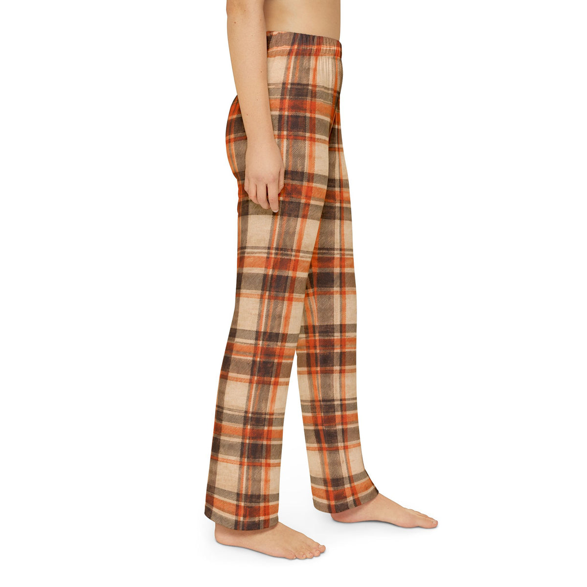 Kids Fall Plaid Lounge Pants — Halloween Pajama Bottoms