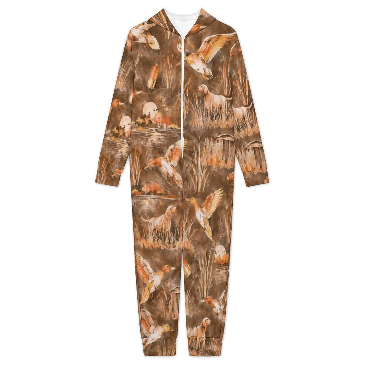 250gsm Flannel Footless Zip up Kid Jumpsuit Pajamas(All-Over Printing)