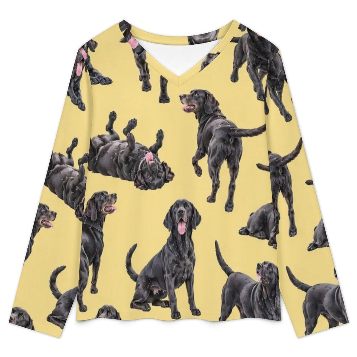 200gsm V-Neck Pajama Set(All-Over Printing)