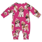 Dog Lover, Pet Owner, Cotton Long Sleeve Infant Bodysuit (All-Over Printing)