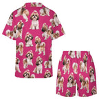 Women's Satin Cuban Collar Pajama Set(All-Over Printing)