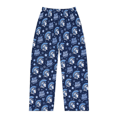 Blue Pride Trojan Helmet Pajama Pants | Navy Allover Print