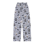 Kids Halloween Lounge Pants — Spooky Skulls & Bats All-Over Print