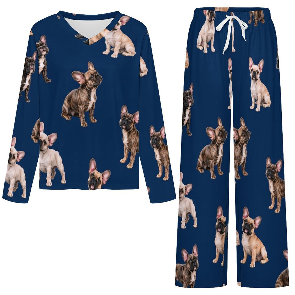 200gsm V-Neck Pajama Set(All-Over Printing)