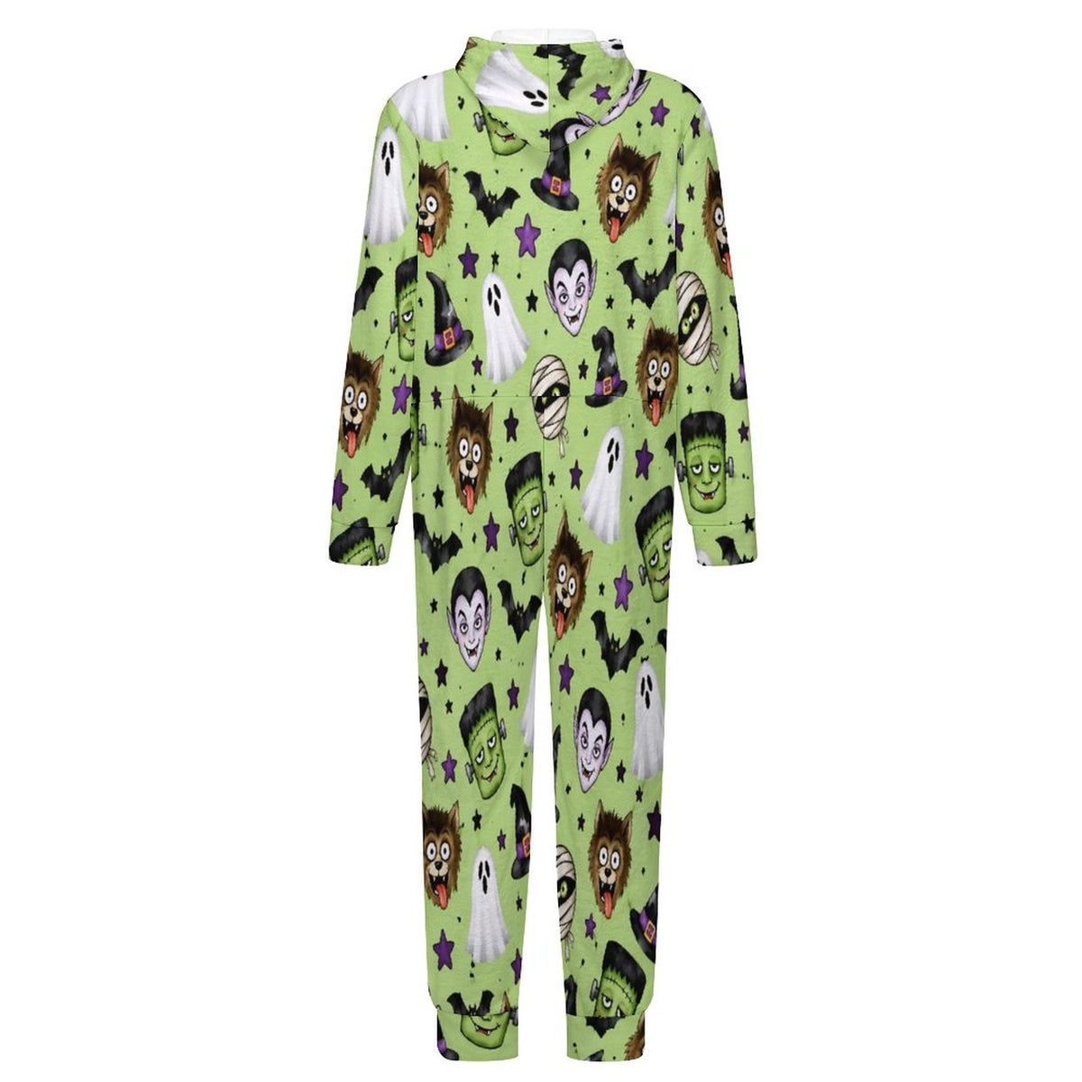 250gsm Flannel Footless Zip up Kid Jumpsuit Pajamas(All-Over Printing)