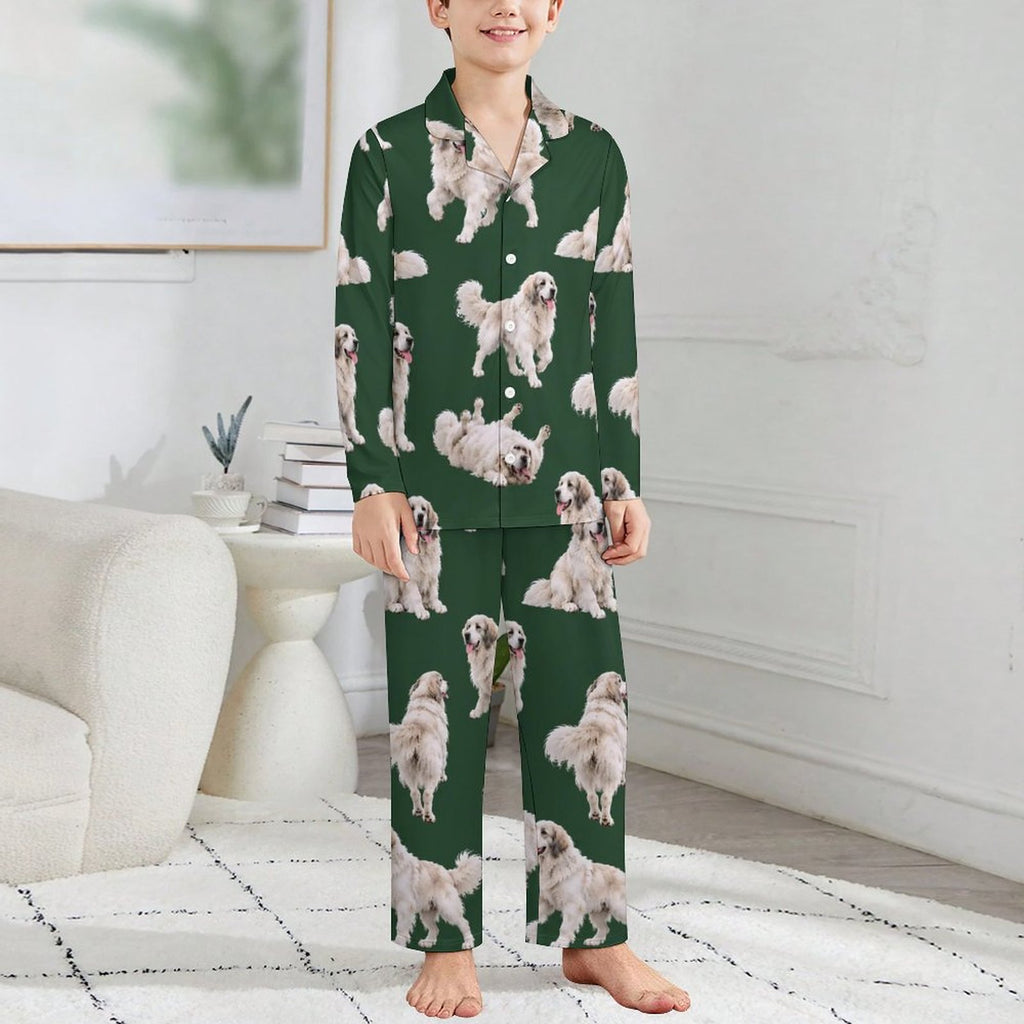 180gsm Long Sleeve Kid Pajama Set(All-Over Printing)