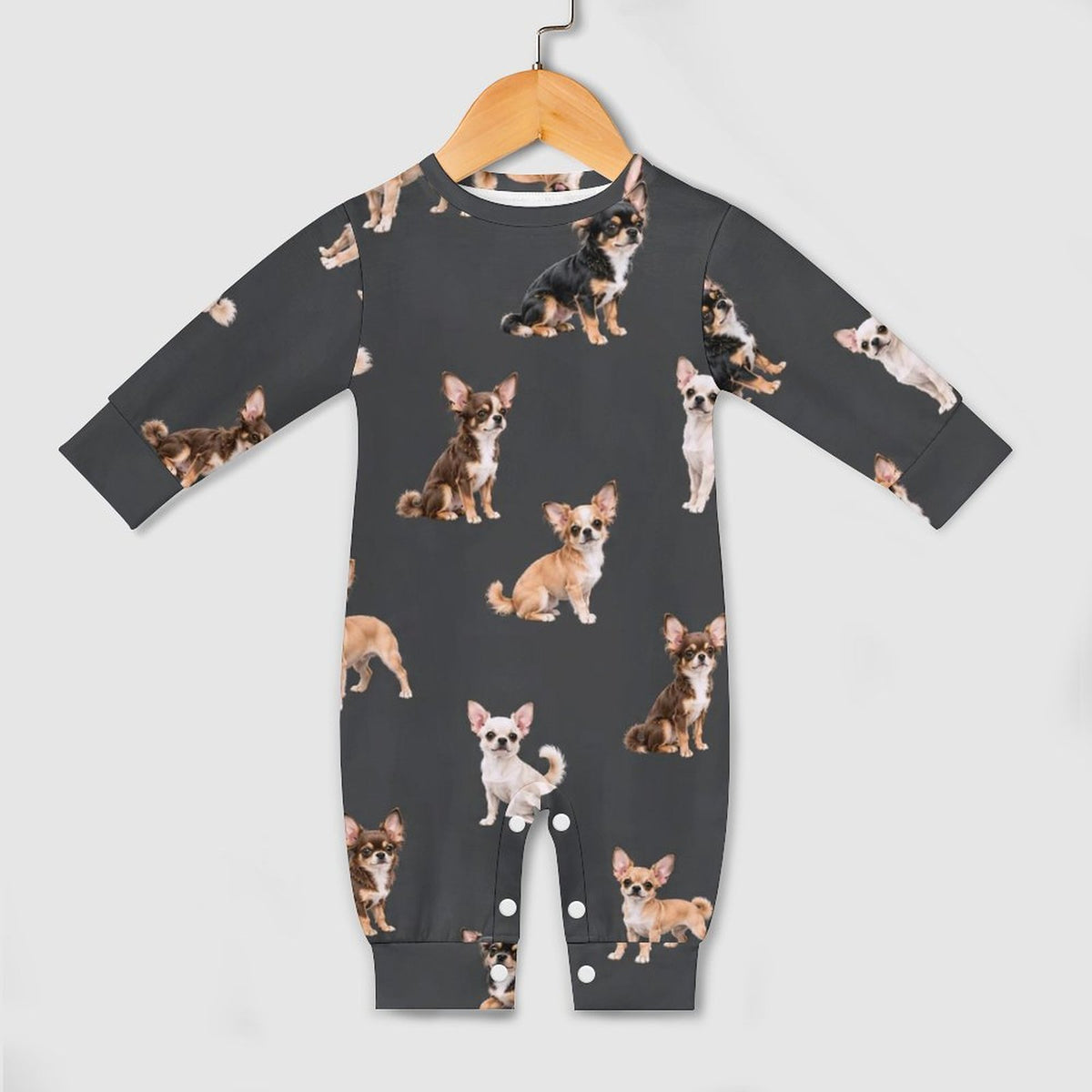 Dog Lover, Pet Owner, Cotton Long Sleeve Infant Bodysuit (All-Over Printing)