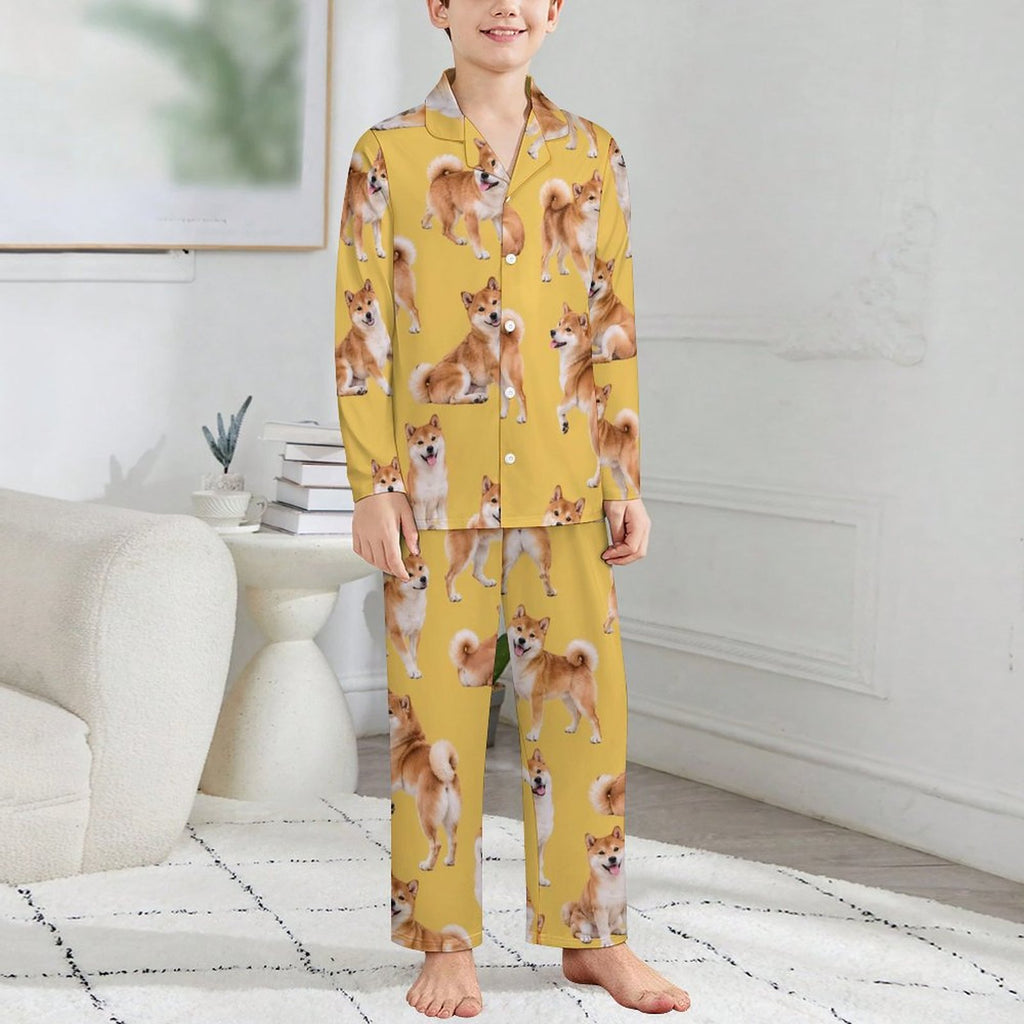 180gsm Long Sleeve Kid Pajama Set(All-Over Printing)