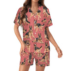 Women's Satin Cuban Collar Pajama Set(All-Over Printing)