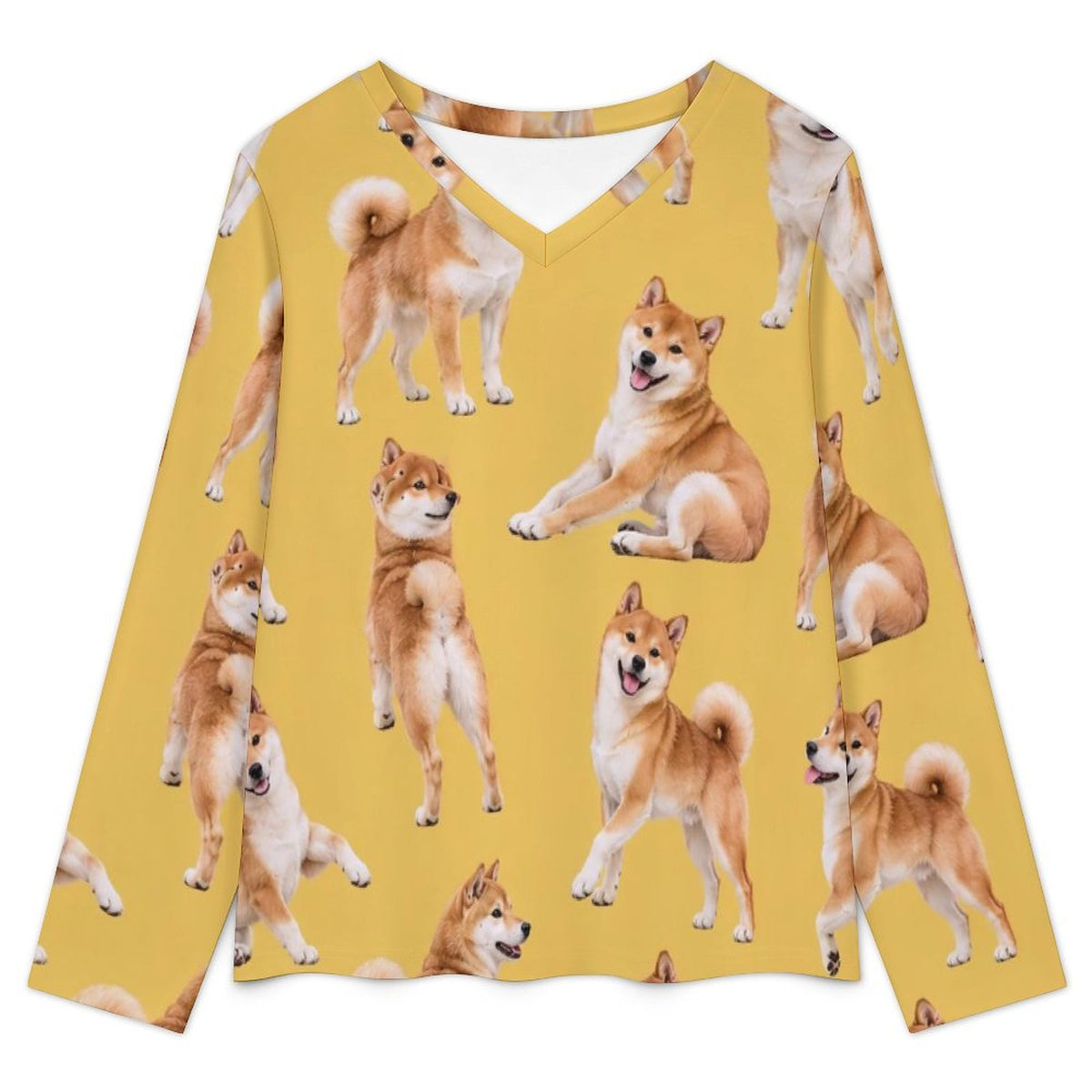 Dog Lover, Pet Owner,  V-Neck Pajama Set(All-Over Printing)
