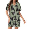 Women's Satin Cuban Collar Pajama Set(All-Over Printing)