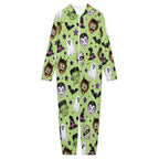 250gsm Flannel Footless Zip up Kid Jumpsuit Pajamas(All-Over Printing)