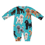Dog Lover, Pet Owner, Cotton Long Sleeve Infant Bodysuit (All-Over Printing)