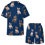 Women's Satin Cuban Collar Pajama Set(All-Over Printing)