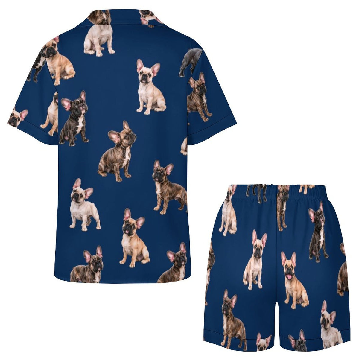 Women's Satin Cuban Collar Pajama Set(All-Over Printing)