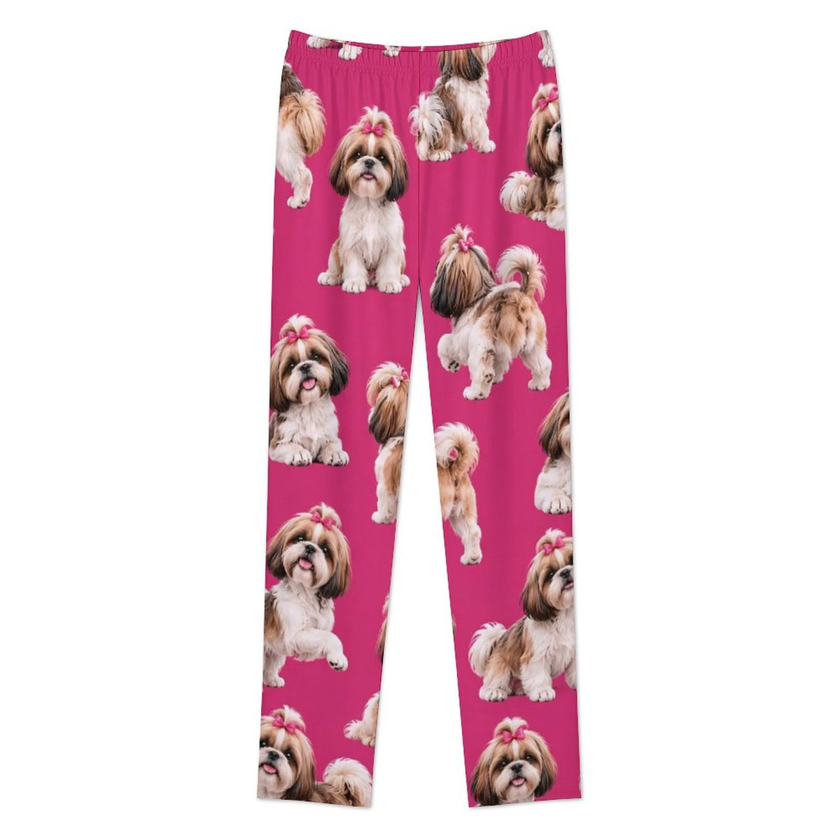 Sit, Stay, Slay in fushia, Long Sleeve Kid Pajama Set