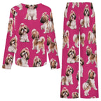 200gsm V-Neck Pajama Set(All-Over Printing)