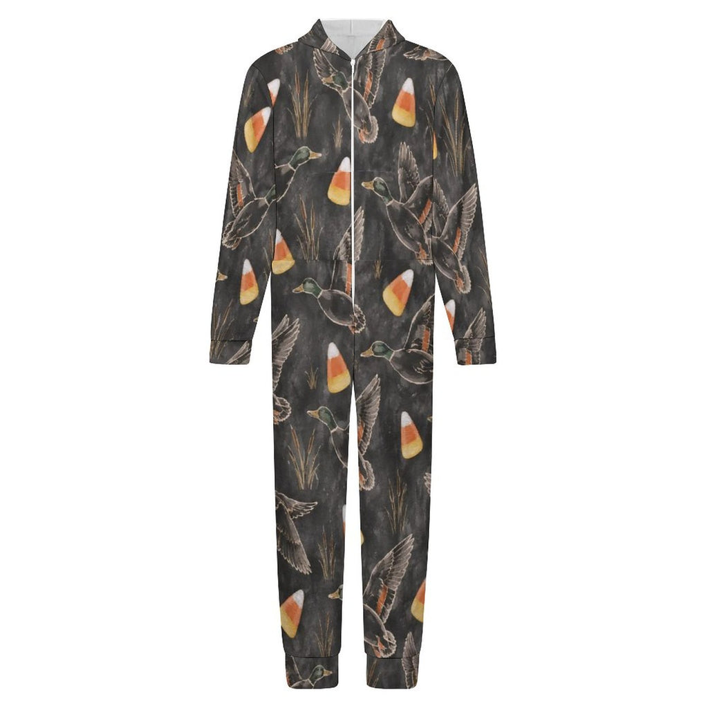 250gsm Flannel Footless Zip up Kid Jumpsuit Pajamas(All-Over Printing)