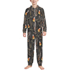 250gsm Flannel Footless Zip up Kid Jumpsuit Pajamas(All-Over Printing)