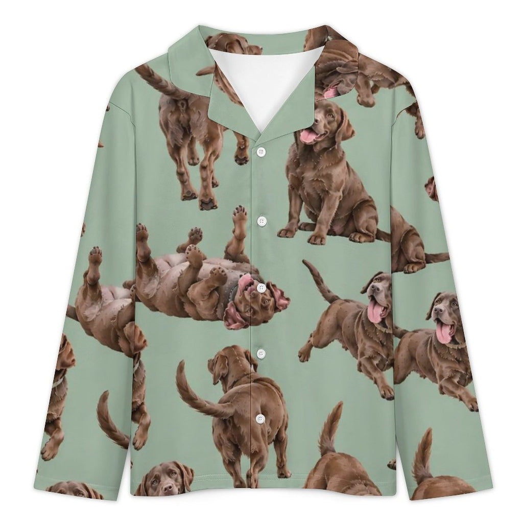 180gsm Long Sleeve Kid Pajama Set(All-Over Printing)