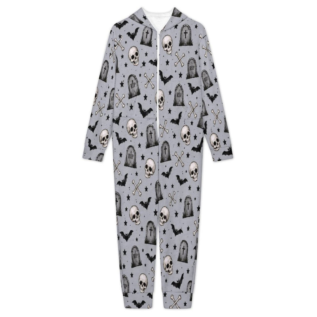250gsm Flannel Footless Zip up Kid Jumpsuit Pajamas(All-Over Printing)