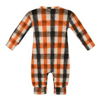 Halloween Plaid, Cotton Long Sleeve Infant Bodysuit (All-Over Printing)