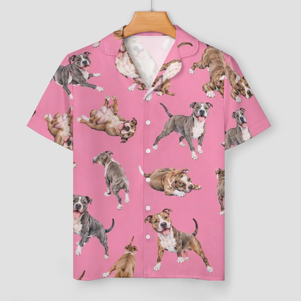 Women's Satin Cuban Collar Pajama Set(All-Over Printing)