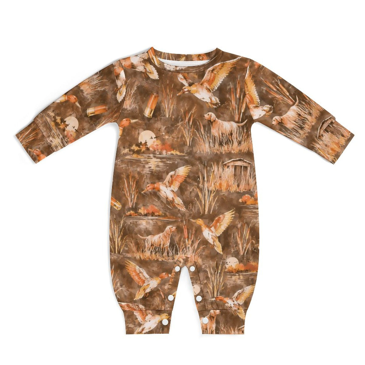 Cotton Long Sleeve Infant Bodysuit (All-Over Printing)