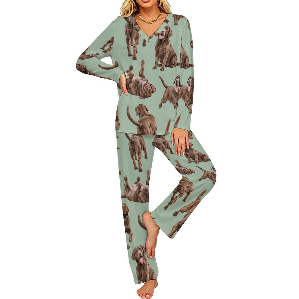 200gsm V-Neck Pajama Set(All-Over Printing)