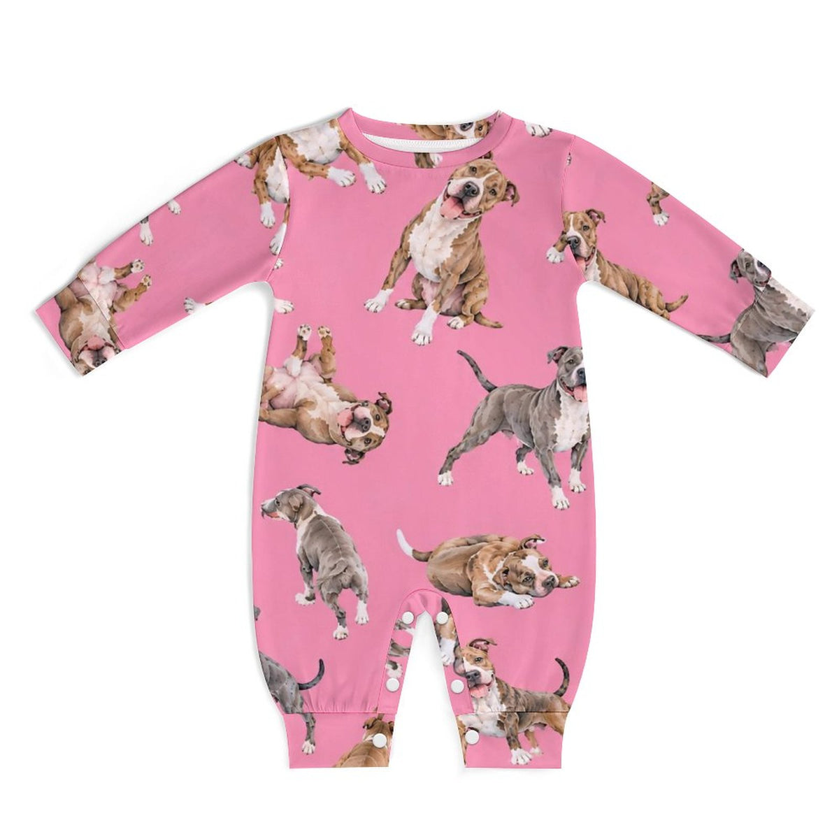 Dog Lover, Pet Owner, Cotton Long Sleeve Infant Bodysuit (All-Over Printing)