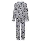 250gsm Flannel Footless Zip up Kid Jumpsuit Pajamas(All-Over Printing)