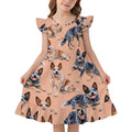 Dog Lover, Pet Owner, Girls Short Sleeve Ruffle Nightgown(All-Over Printing)