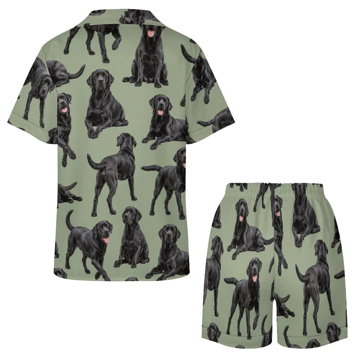 Women's Satin Cuban Collar Pajama Set(All-Over Printing)