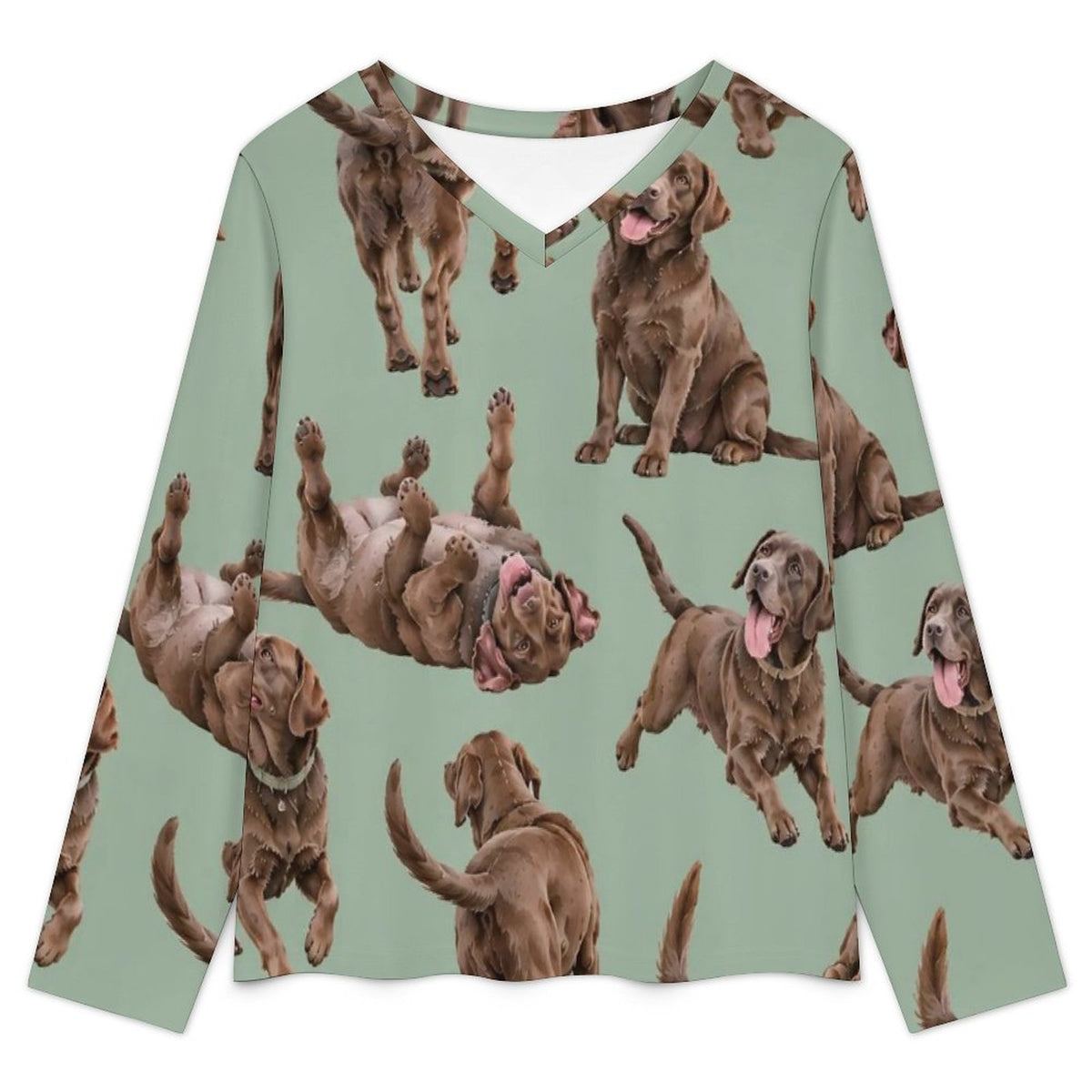 200gsm V-Neck Pajama Set(All-Over Printing)