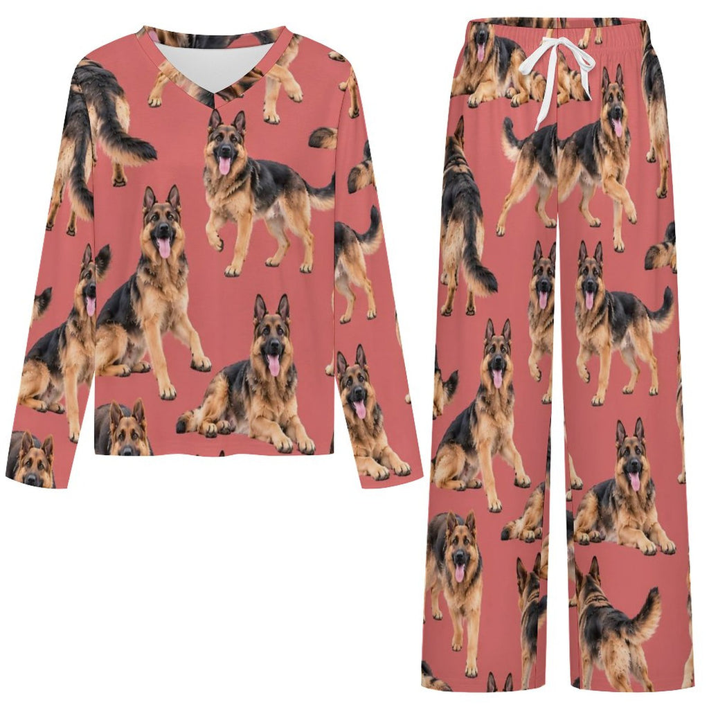 200gsm V-Neck Pajama Set(All-Over Printing)