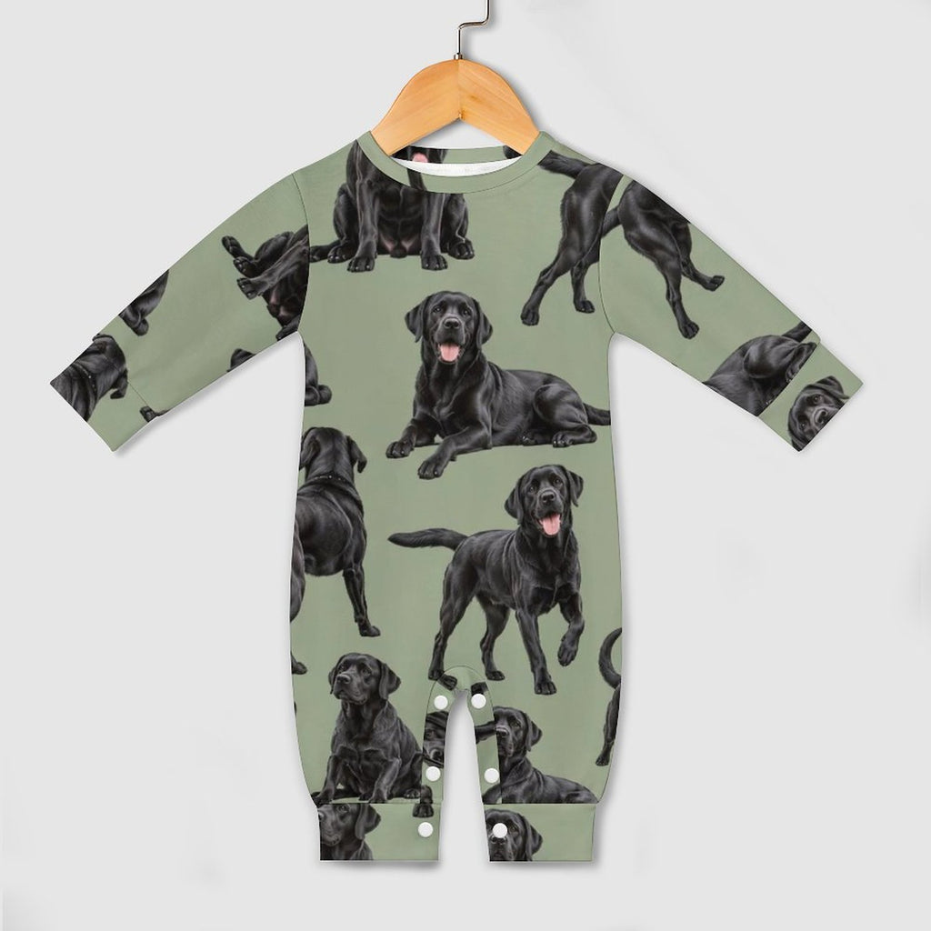 Dog Lover, Pet Owner, Cotton Long Sleeve Infant Bodysuit (All-Over Printing)