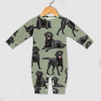 Dog Lover, Pet Owner, Cotton Long Sleeve Infant Bodysuit (All-Over Printing)
