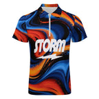 Men's Short Sleeve POLO Shirt with Zipper(All-Over Printing)