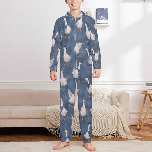 250gsm Flannel Footless Zip up Kid Jumpsuit Pajamas(All-Over Printing)
